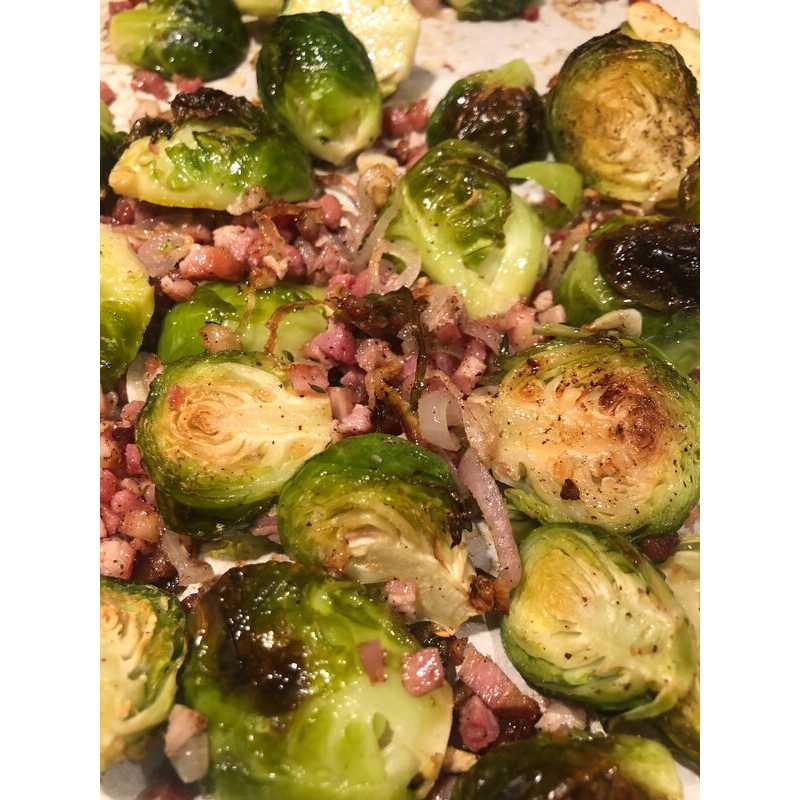 Roasted Brussel Sprouts & Pancetta